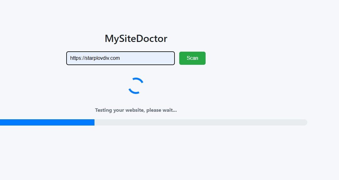 MySiteDoctor – автоматизиран уеб одит и анализ на производителността на сайтове